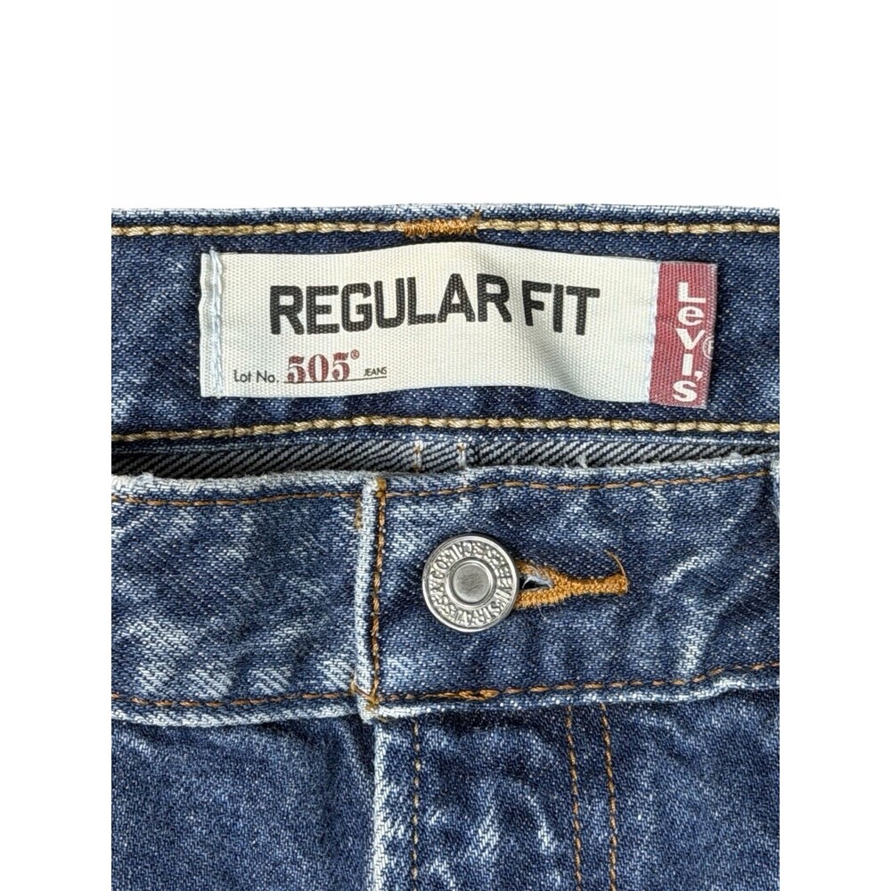 Levi’s 505 Regular Fit Straight Leg Blue Denim Jeans Men’s 34x30 Year 2009 Levis - Picture 4 of 15